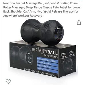 Nextrino Peanut Massage Ball, 4-Speed Vibrating Foam Roller Massager